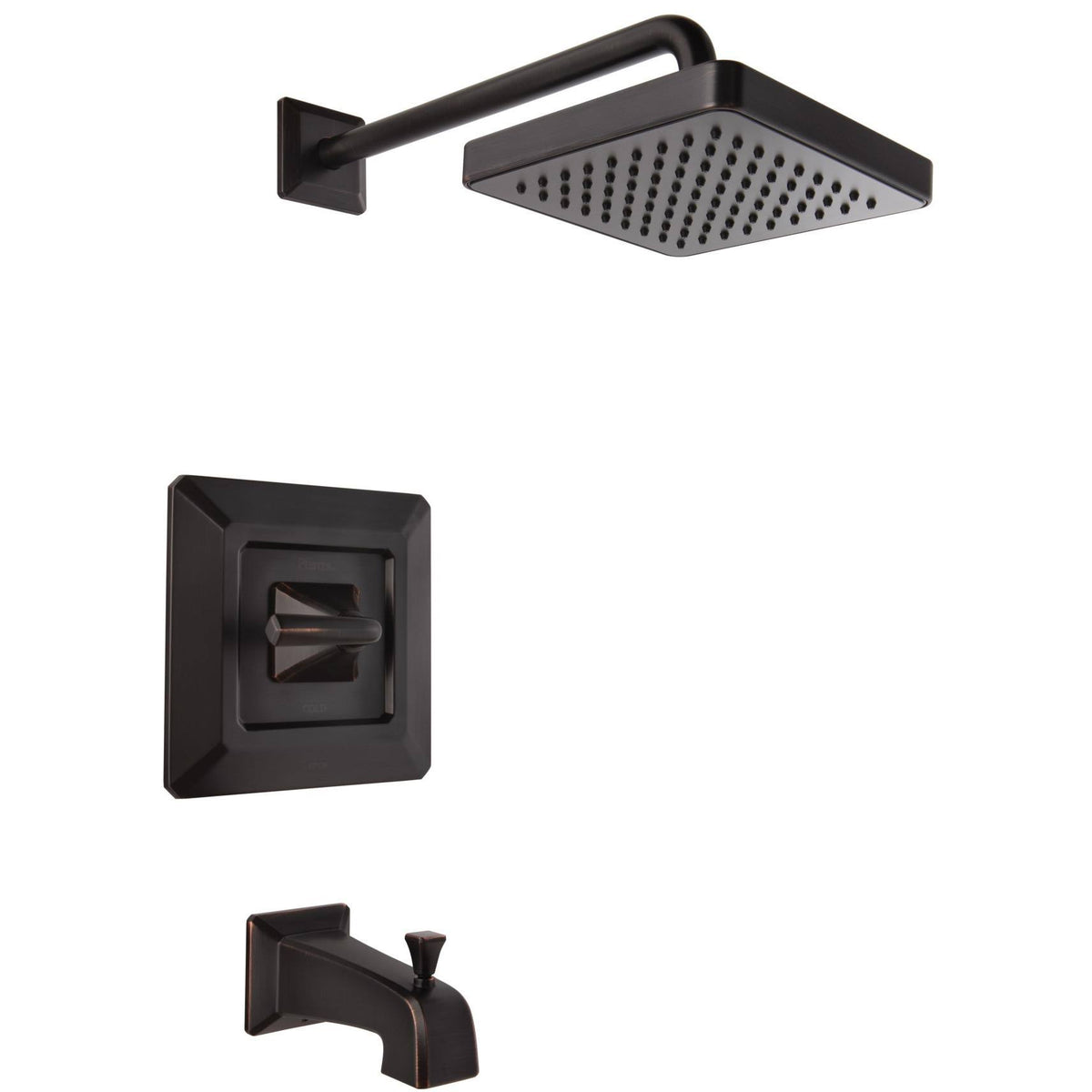 Single Handle Tub and Shower Trim Package in Tuscan Bronze Y14358