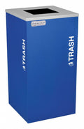 Blue Plastic Square Trash Can D54280