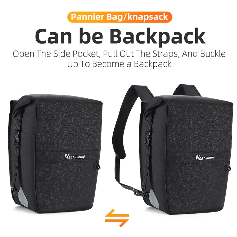 Expandable Bike Rear Storage Bag Backpack Z4744