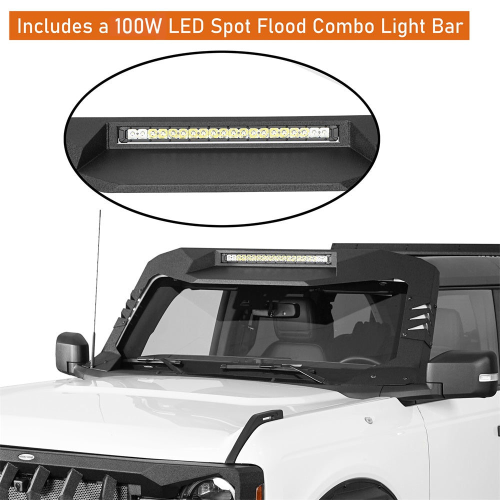 Black Windshield Visor Frame Cover V492
