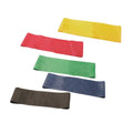 5-Piece Band Exercise Loop Set (10x22), Yellow Red Green Blue Black, 10 Sets W80452