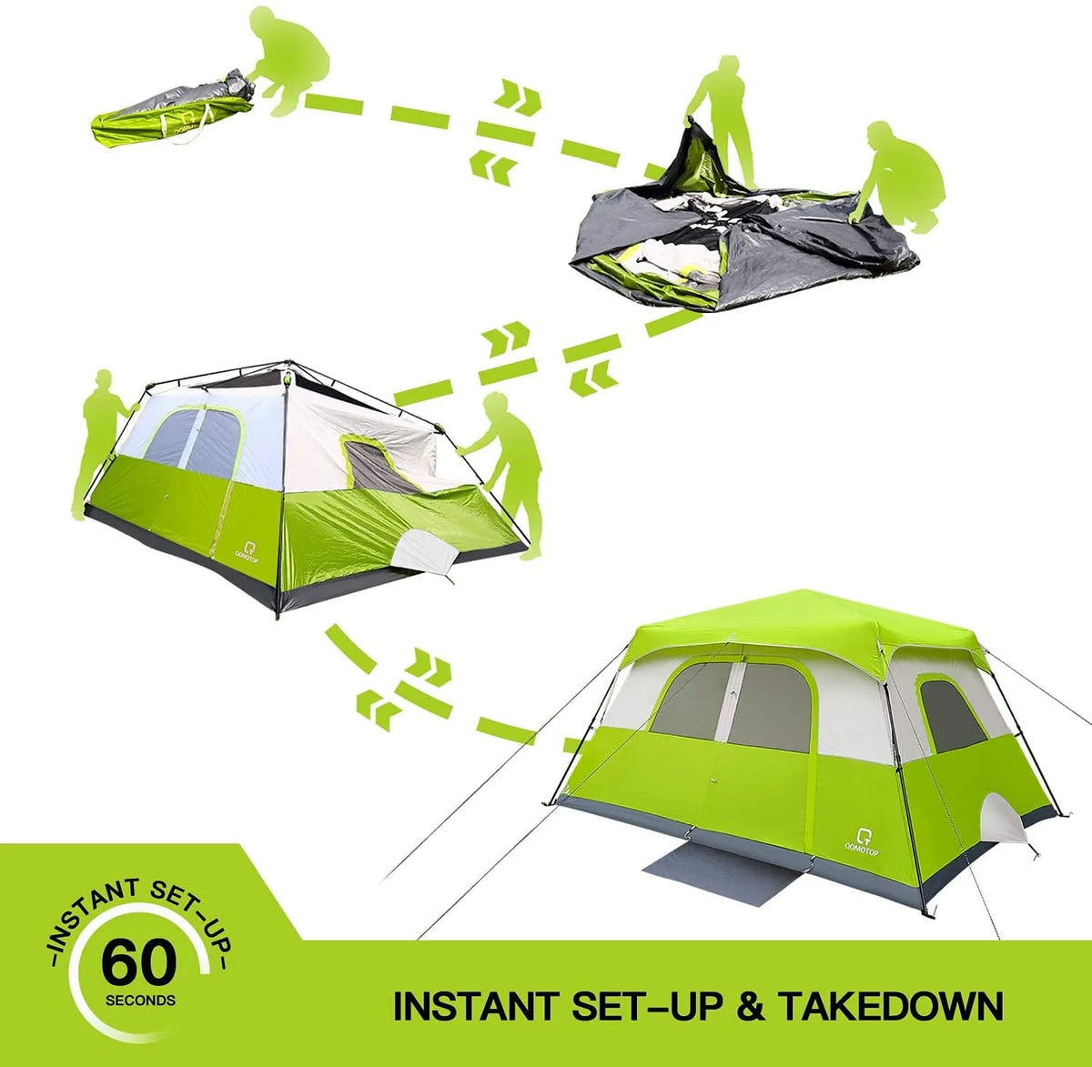 8 Person Instant Waterproof Camping Tent C362