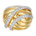 18K Gold Plated Sterling Silver Lab Grown Diamond Ring Z2943