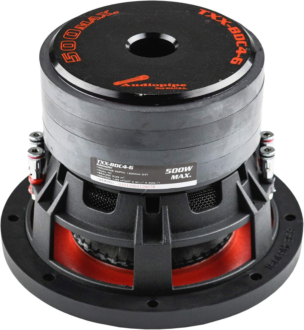 10" Dual 4 Ohm 900 Watts RMS Car Audio Subwoofer D966