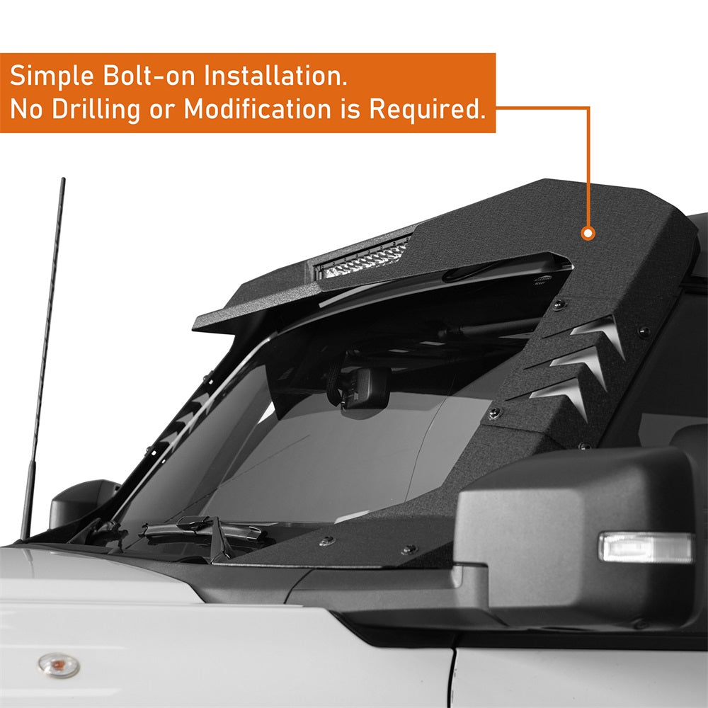 Black Windshield Visor Frame Cover V492