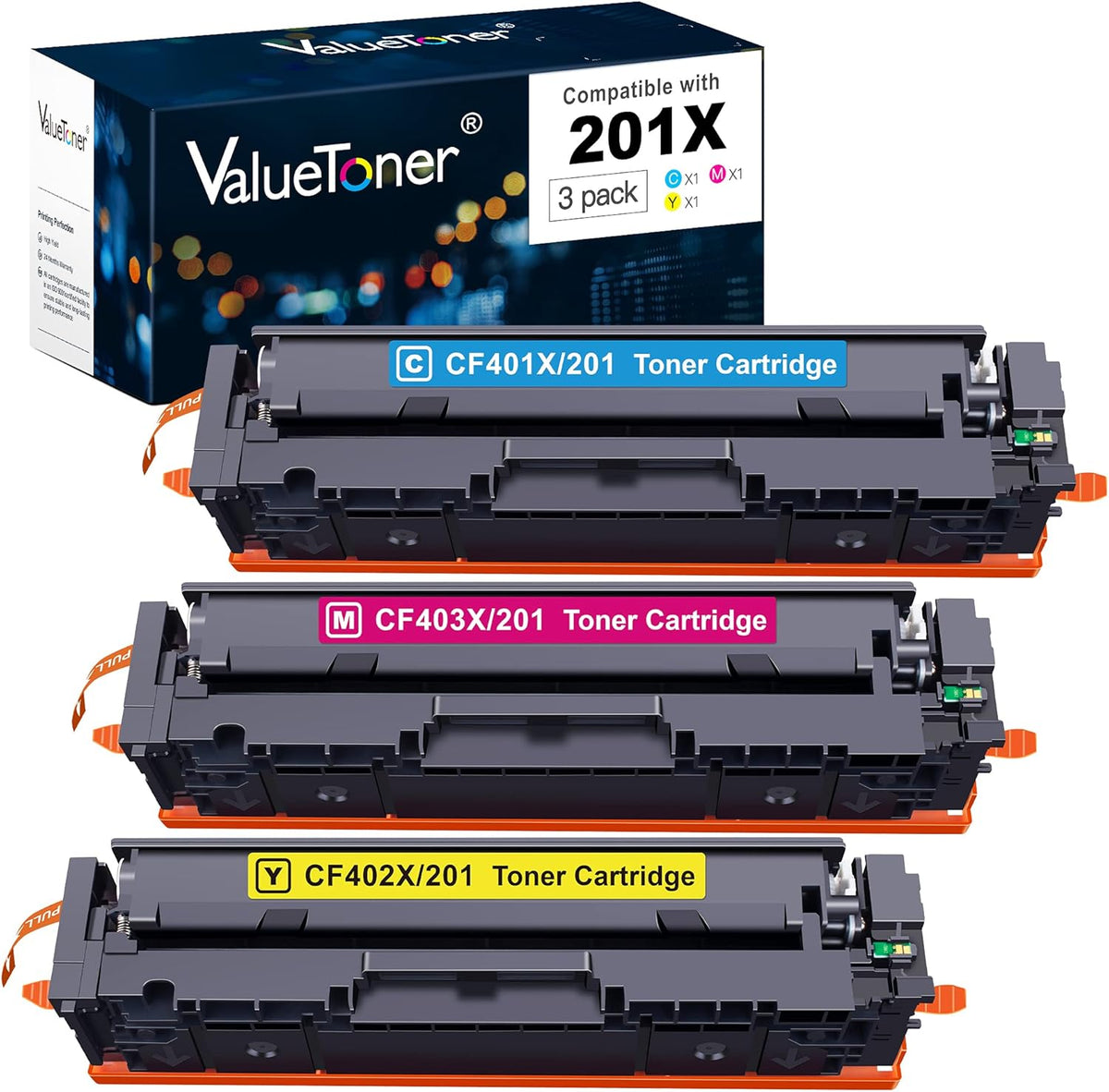 Cyan Magenta Yellow 3-Pack Toner Cartridge L58370