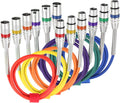 6 Pack Multi-Color 3-Pin XLR Male to Female Microphone Cable, 3.3 feet D181009
