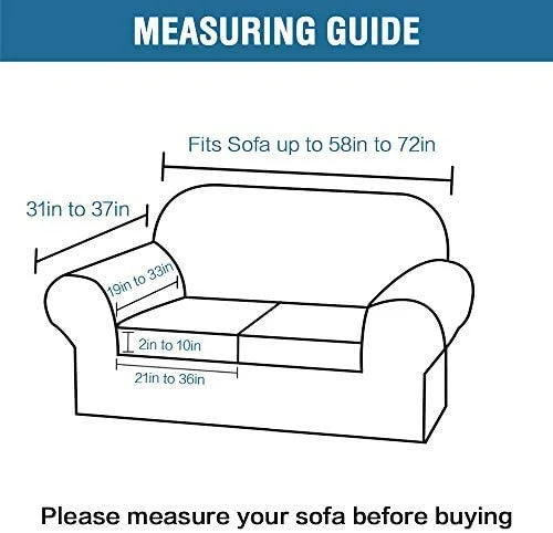 Gray Polyester Loveseat Slipcover Q9312