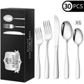 30 Piece Stainless Steel Silverware Set H96486