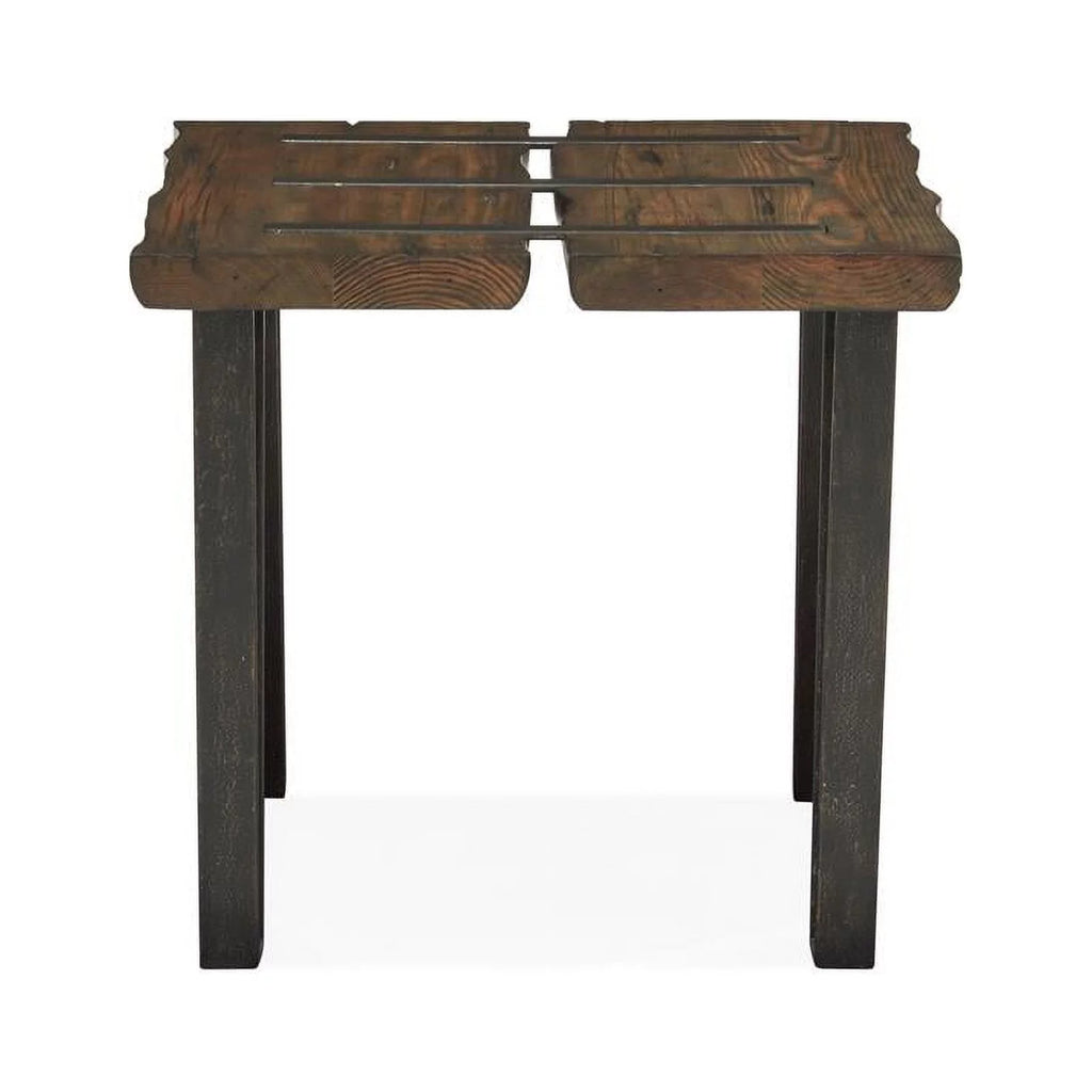 Set of 2 Metal and Wood End Table Q3442
