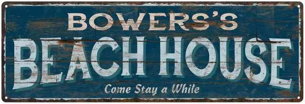 Blue Rustic Cabin Home Decor 8x24 Metal M190059