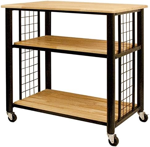 Contemporary Kitchen Cart in Black R293