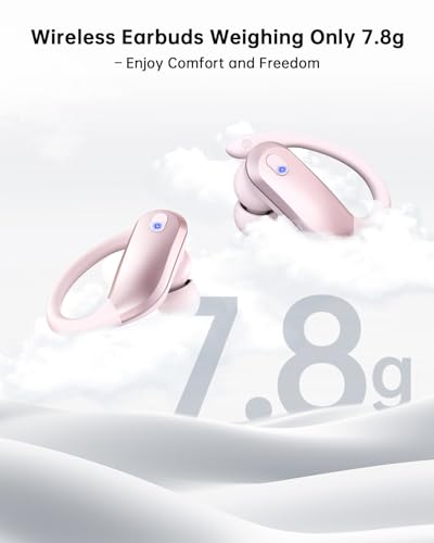 Wireless Bluetooth 5.3 IPX7 Waterproof Sports Earphones with Earhooks, 48H Playtime, Noise Cancelling Mic - Black A55182