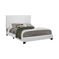 Queen Size White Wooden Bed U155873