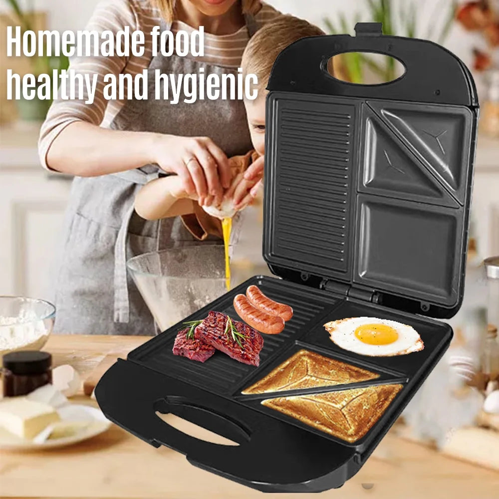 1400W Non-Stick Electric Grill Waffle Maker I895