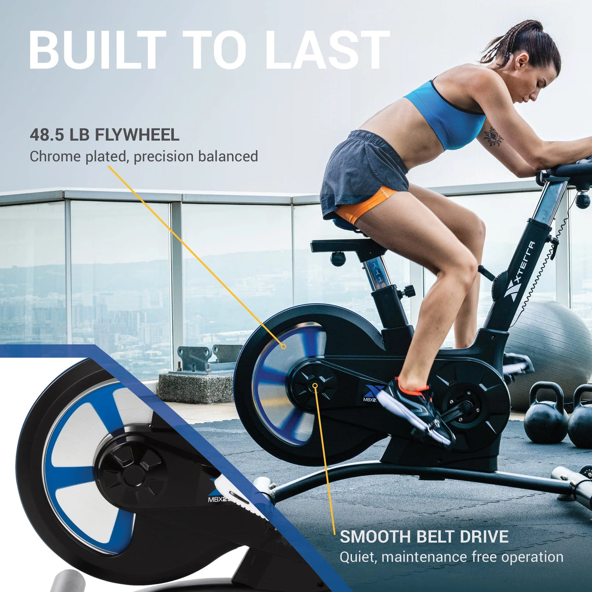 Indoor Cycling Exercise Bike with 8 Resistance Levels M4388