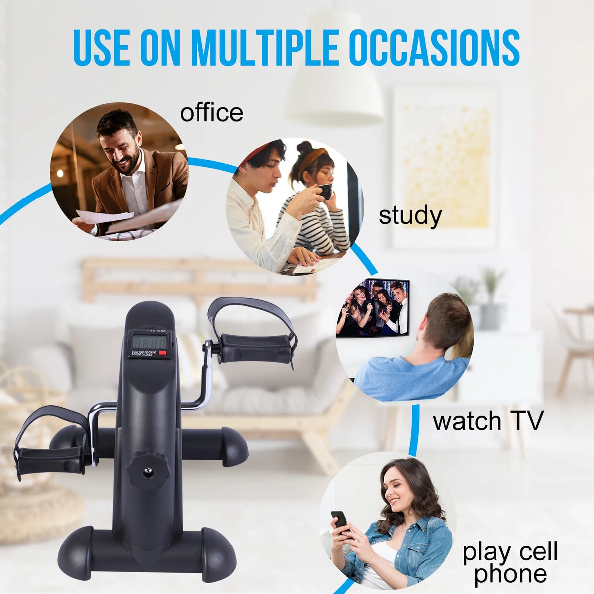 Mini Portable Pedal Stationary Exercise Bike with LCD Screen Z3992