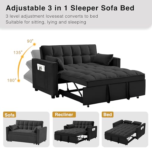 Velvet Convertible Sleeper Sofa Bed E11866