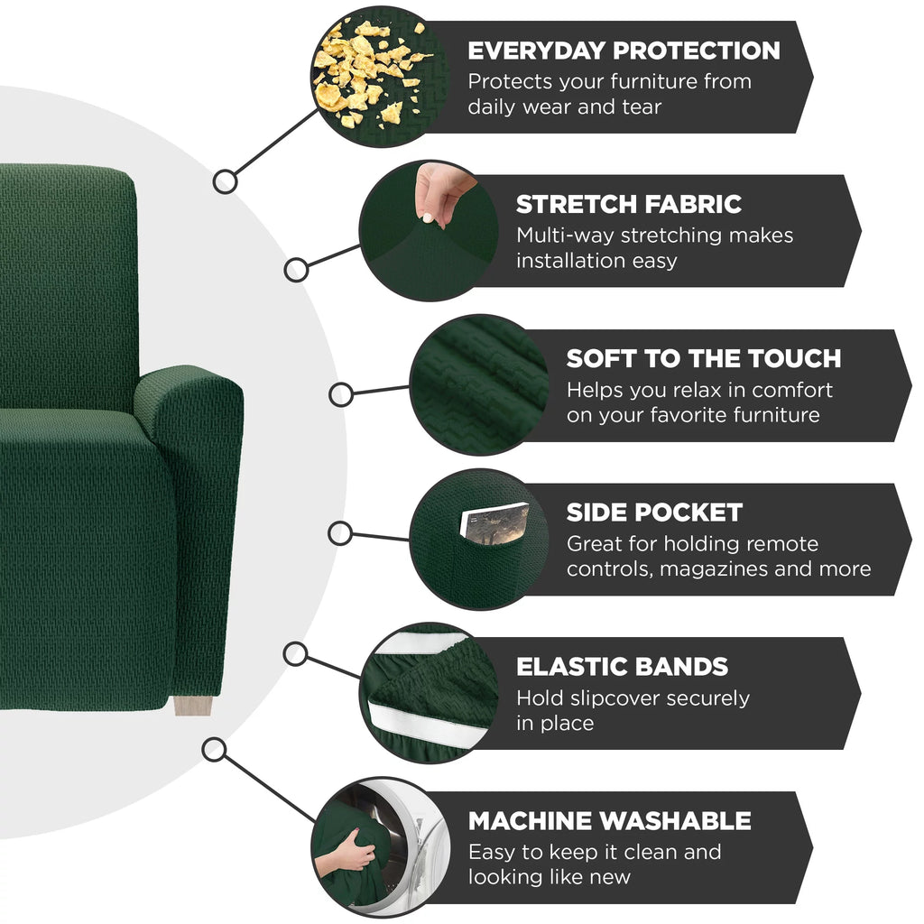 4-Piece Stretch Recliner Slipcover C508