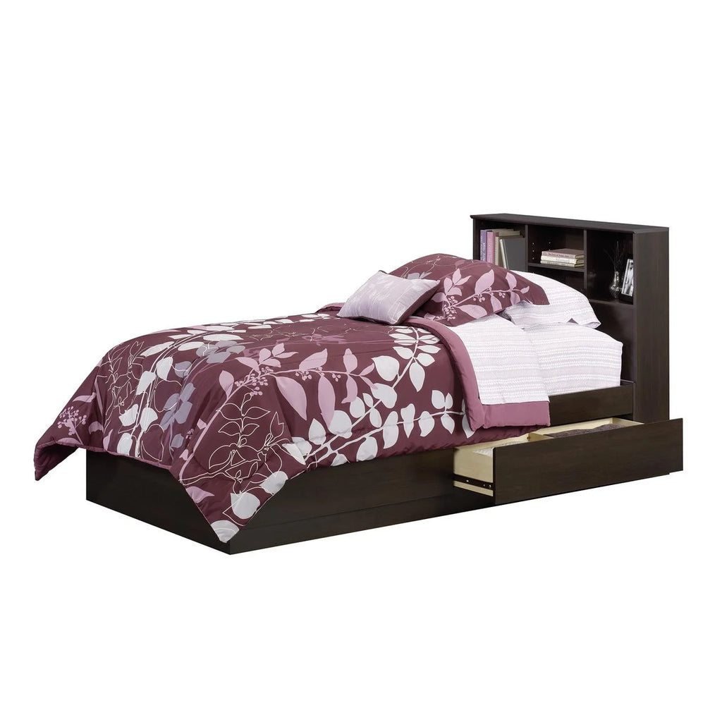 Twin Storage Bed with Bookcase Headboard O15606