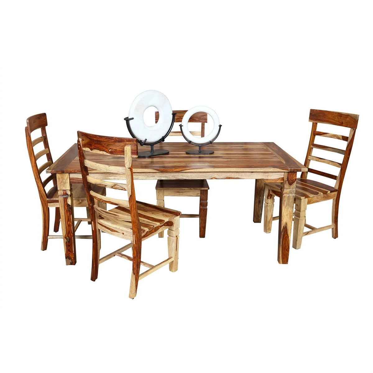 Solid Wood Rectangular Dining Table with Extension Leaves E25545