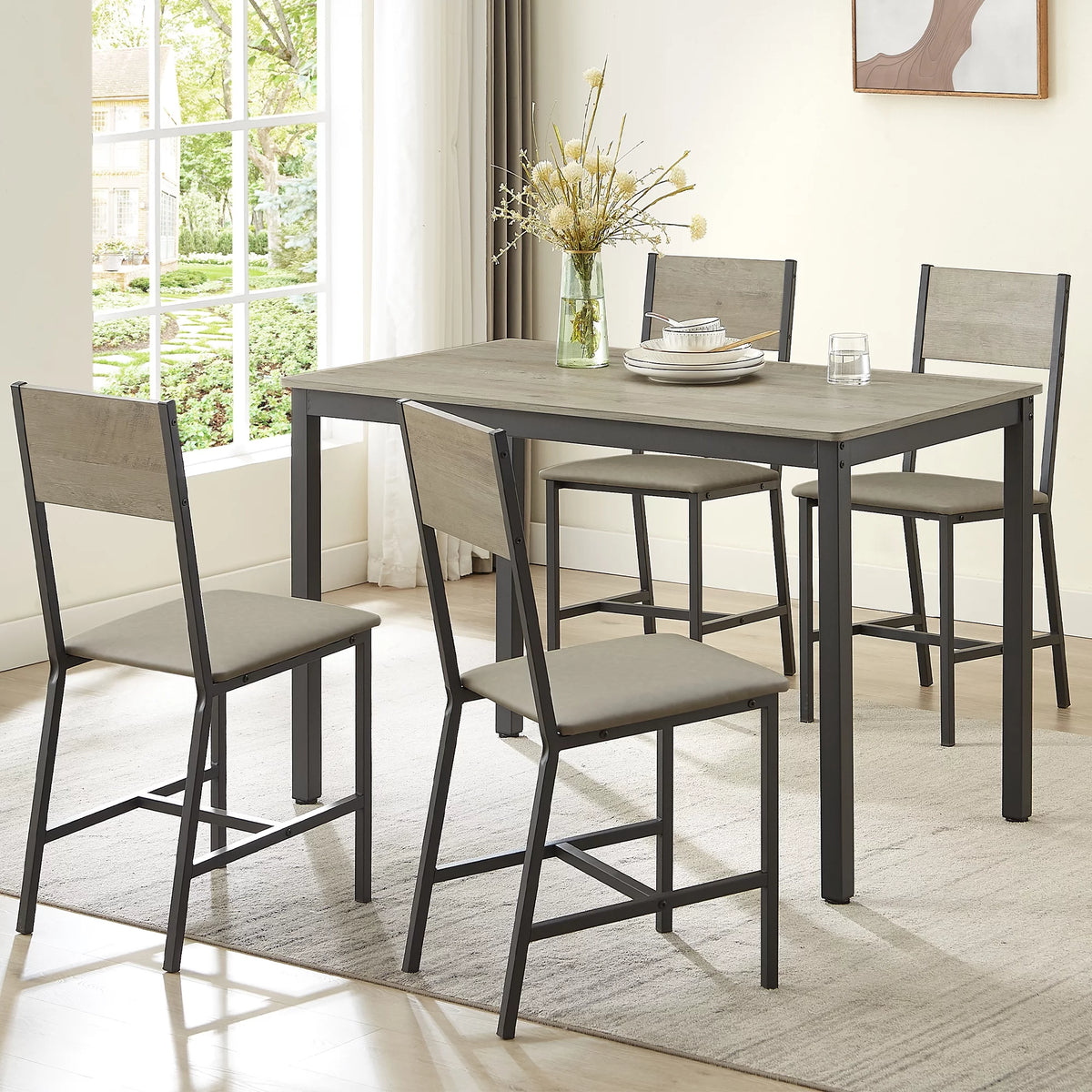 5-Piece Dining Room Table Set with 4 Chairs B175645