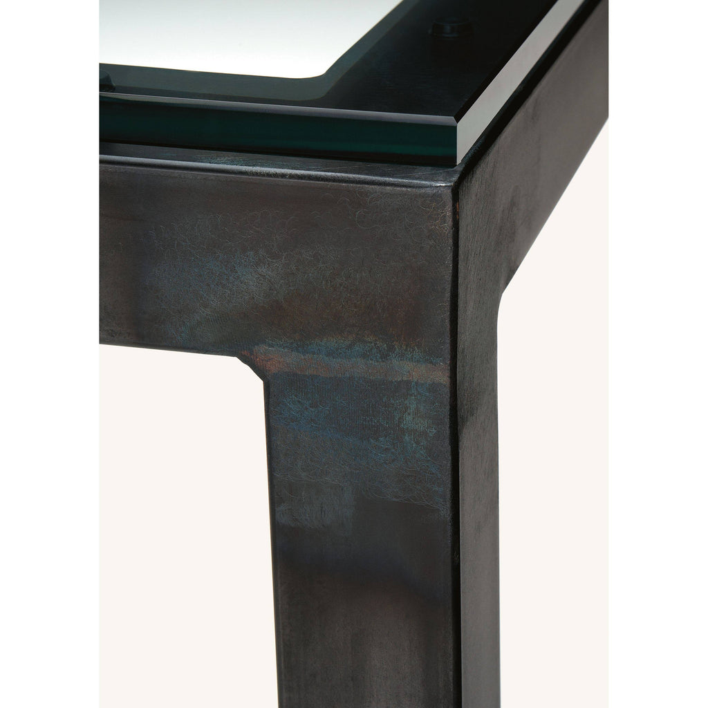 White Parsons Console Table with Quartz Top Q362777