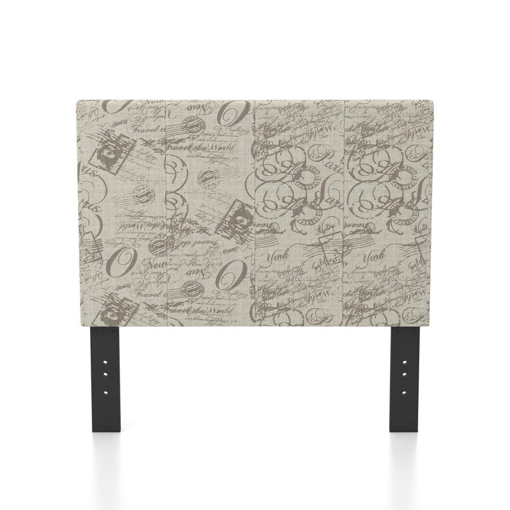 Ivory Script Twin Headboard I106743