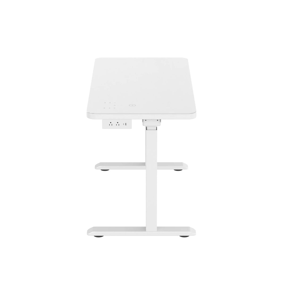 Black Glass Tabletop Standing Desk with Wireless Charging Z3130