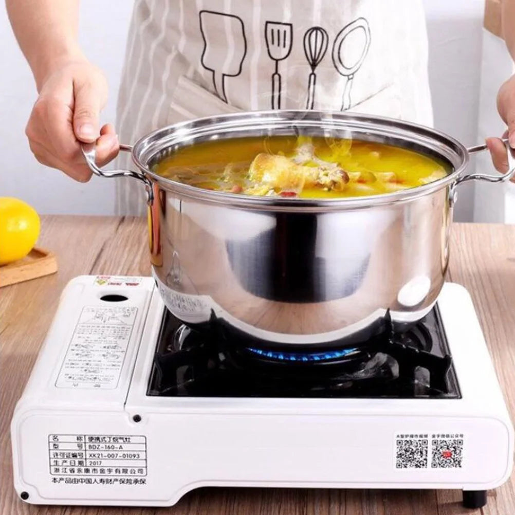 1Pc Stainless Steel Milk Pot Soup Pot Hot Pot T977408