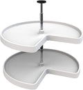 White Polymer 2-Shelf Lazy Susan M249