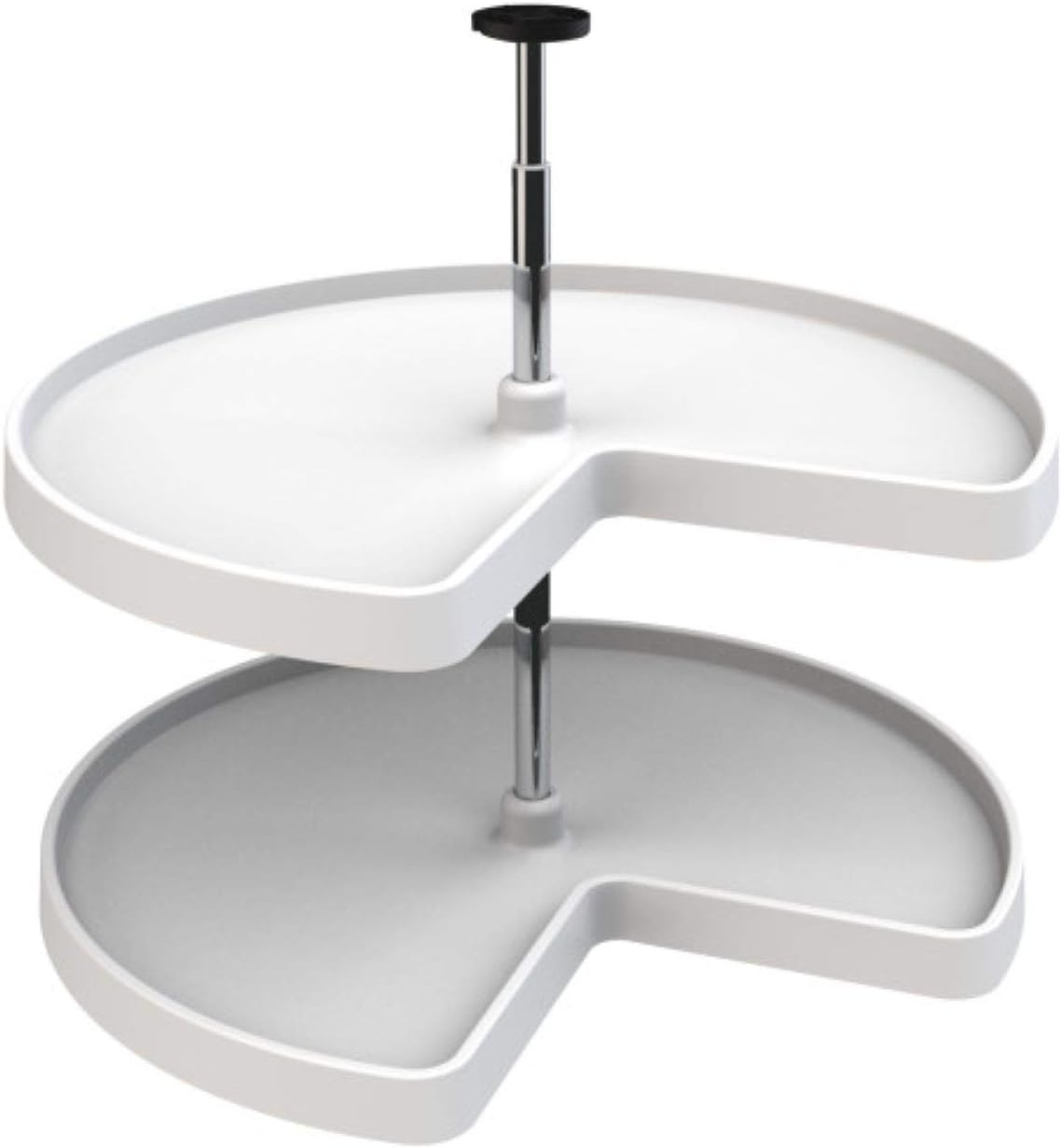White Polymer 2-Shelf Lazy Susan M249