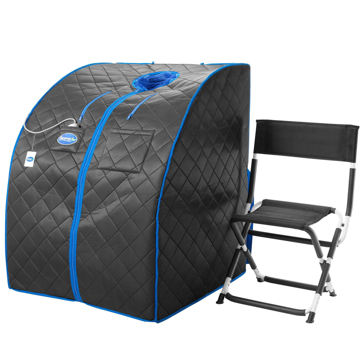 Portable Low EMF Negative Ion Indoor Sauna with Chair and Heated Footpad C15994