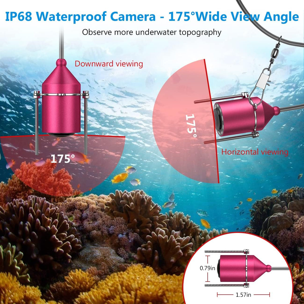 4.3 inch HD 1000TVL Color Monitor Ice Fishing Camera with 30m Cable Q510242