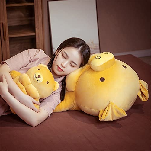 Cartoon Muscle Bear Plush Teddy Bear Large Doll, 27.5 inch A73657