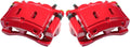Red Powder Coated Semi-Loaded Caliper Assembly Pair Set E9712