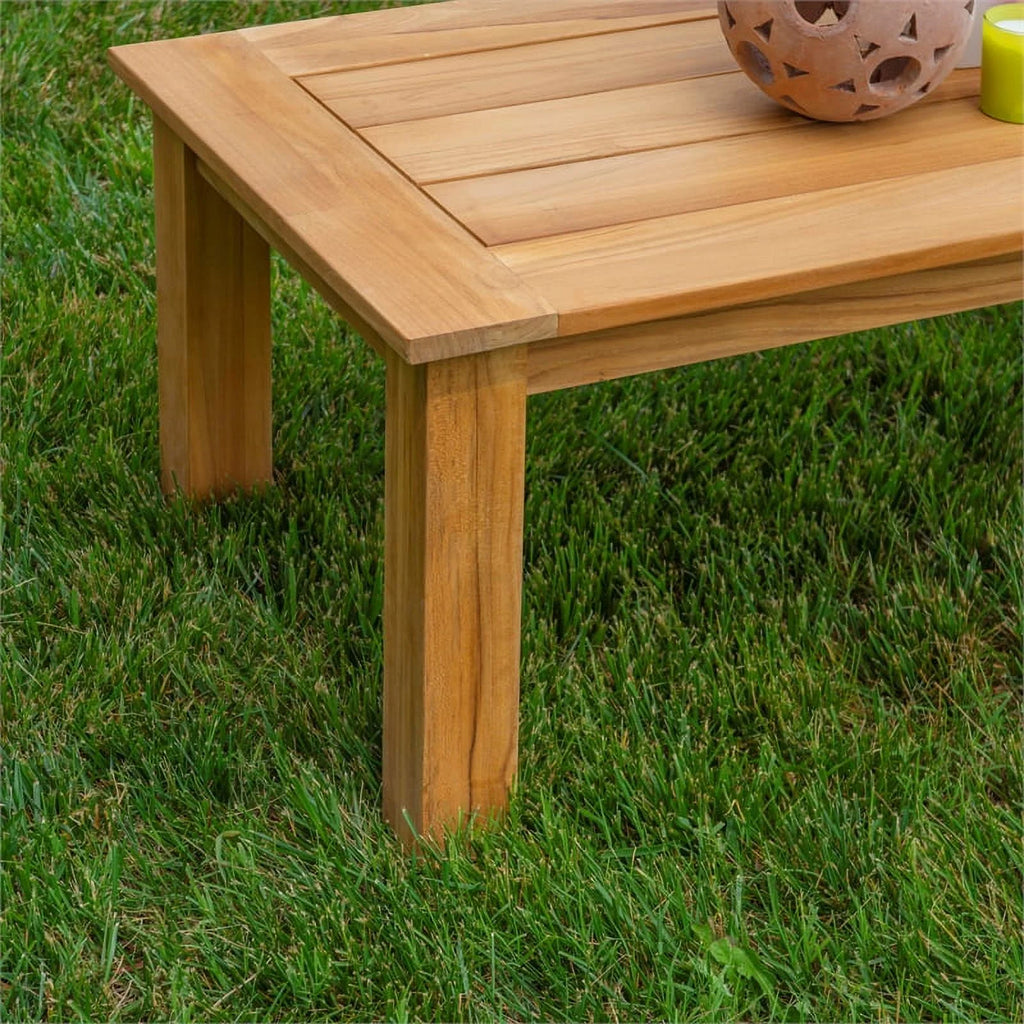 Contemporary Wood Outdoor Coffee Table H219624