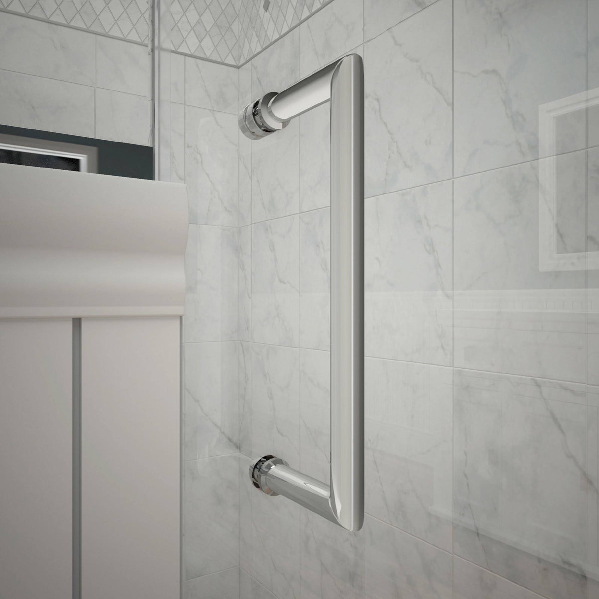 72 x 29 in. Chrome Hinged Shower Door U22072
