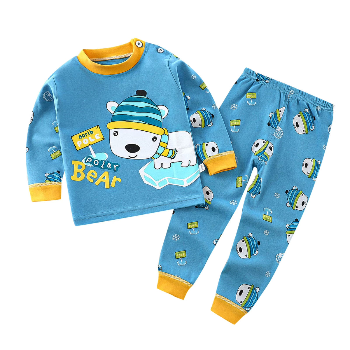 6 Month Old Baby Pajamas Set 2PCS Long Sleeve Tops Pants U2295