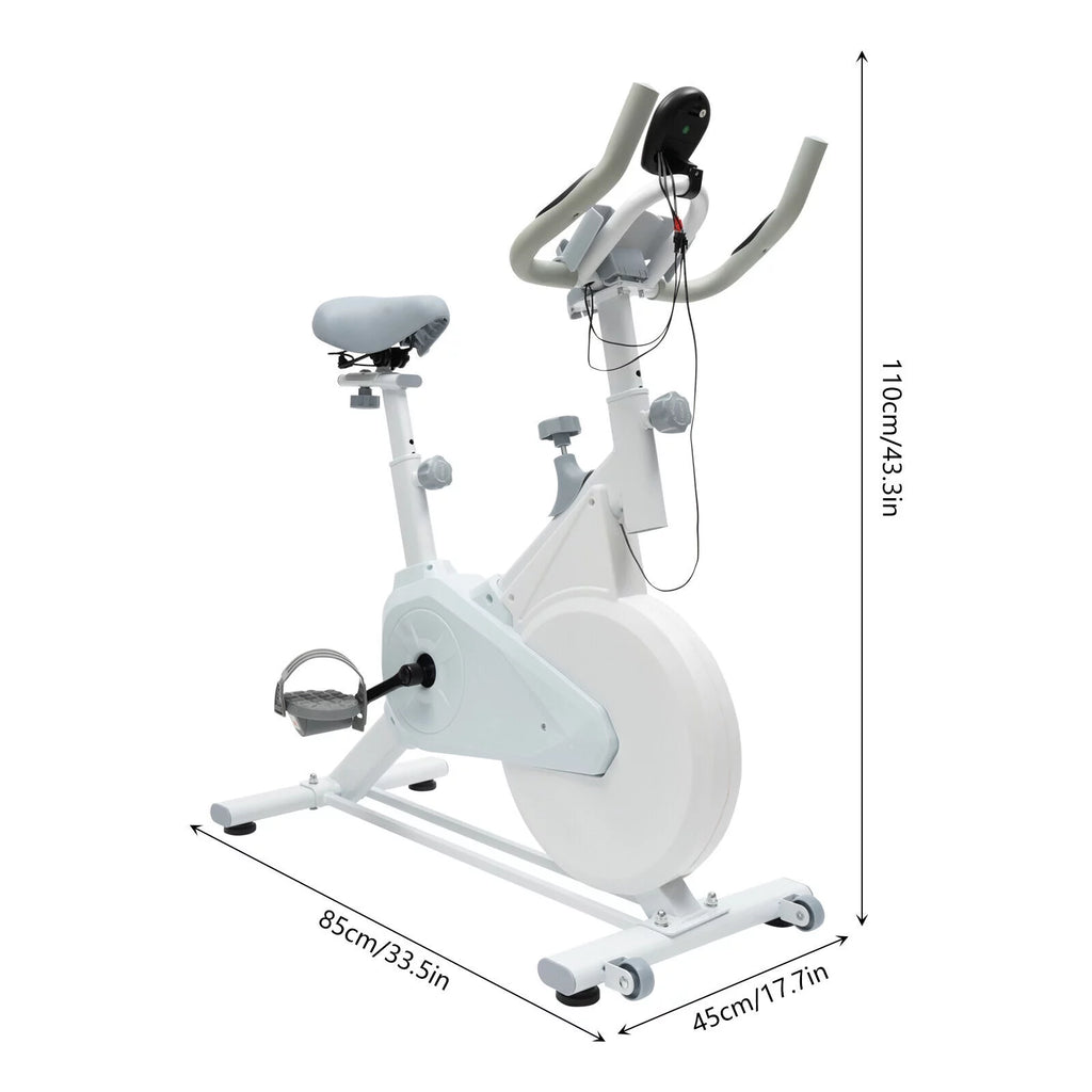 Indoor Cycling Exercise Bike White U822727