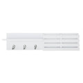 White Wall Shelf and Mail Holder with 3 Hooks S75519