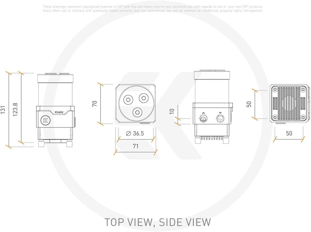 Pump-Reservoir Combo with Digital RGB, Acetal I95944