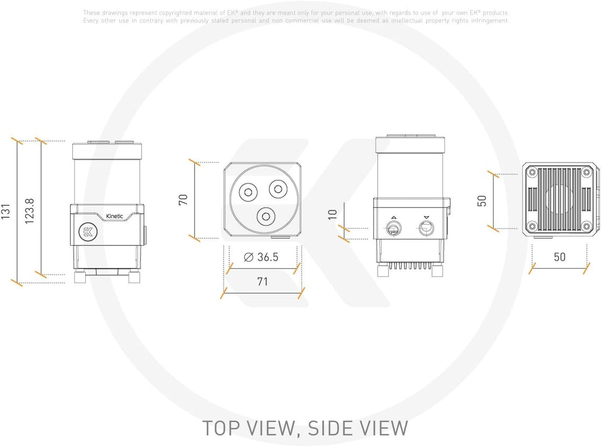 Pump-Reservoir Combo with Digital RGB, Acetal I95944