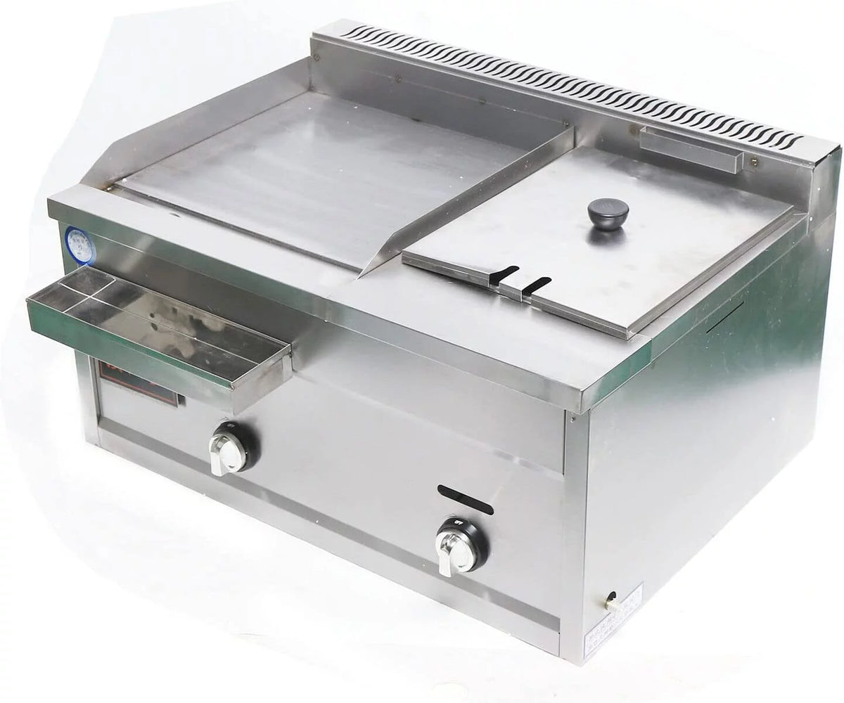 2 Burners Stainless Steel Commercial Gas Griddle O158650