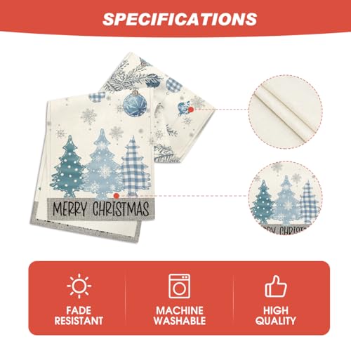 Red Pine Trees Christmas Table Runner 13x72 Inch K4354