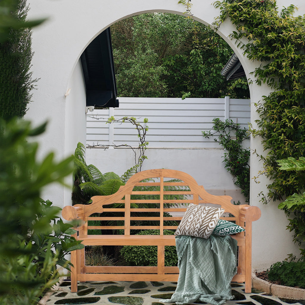 Teak Wood Double Outdoor Bench E390