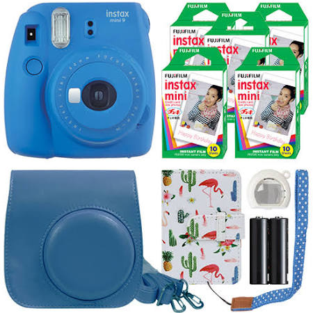 Instax Mini 9 Instant Camera Clear Purple + 50 Film Sheets E275833