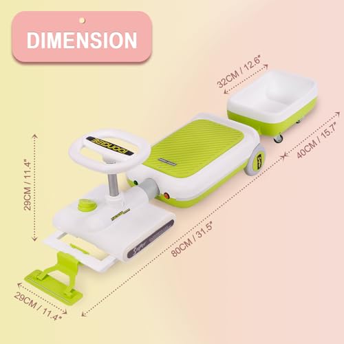 12V Electric Ride-On Car for Kids with LED Lights Q9709