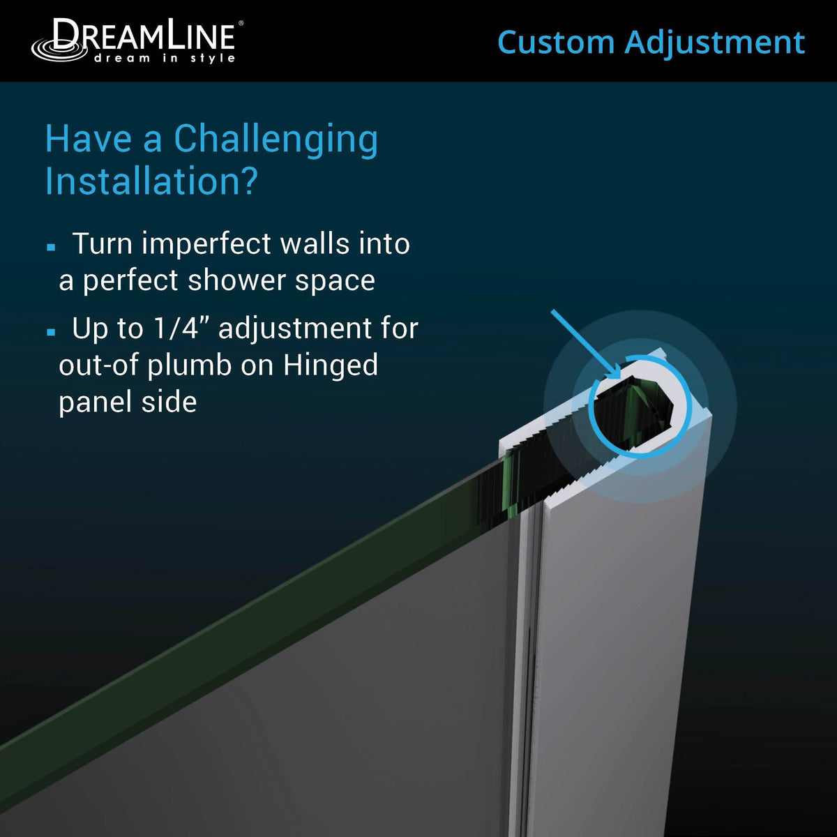 72 x 29 in. Chrome Hinged Shower Door U22072