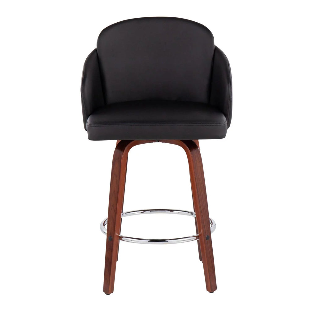 Faux Leather Counter Stools Set Of 2 L18618